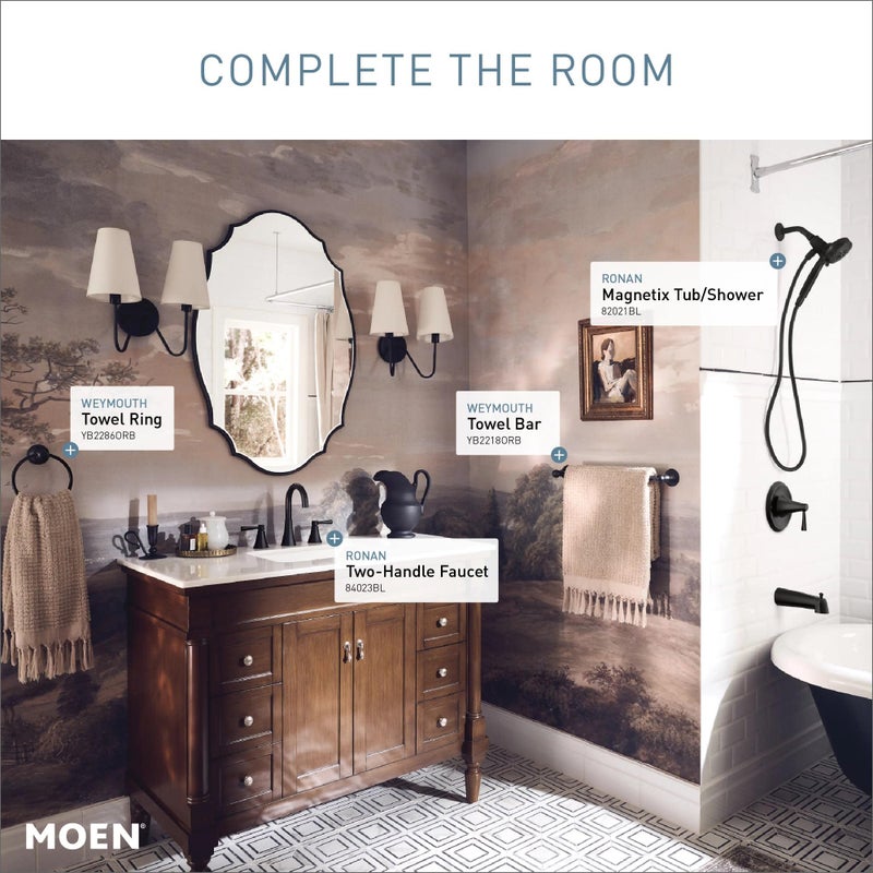 Moen YB2286ORB Brantford Collection Traditional Single Post Bathroom Hand Towel Ring  Oil-Rubbed Bronze - Image 3